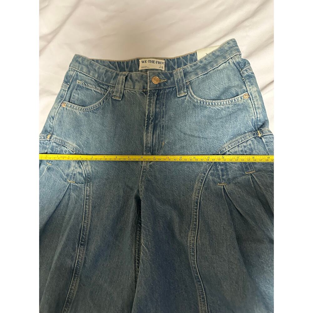 We the free women’s Pandora Wide flare blue jeans size 26 NWT - Picture 7 of 16